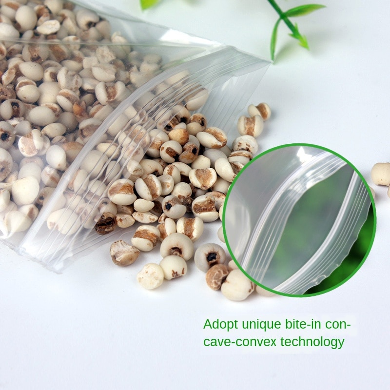 Ziplock-påse genomskinlig plastpåse plastförpackningspåse 9 x 13cm extra tjocka 0.12mm små dammtäta plastpåse matpåse 100 st