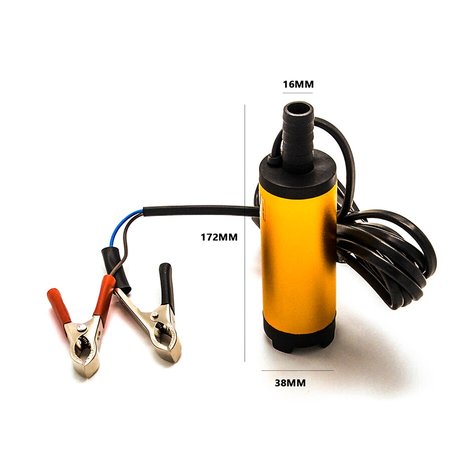 Mini 12V/24V Electric fuel transfer pump,Aluminium alloy diesel oil pump,water suction Built in Filter screen