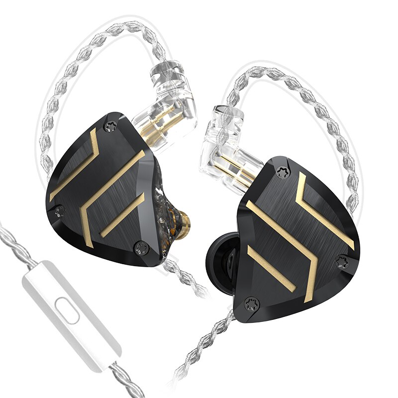 Cca C10 Pro In-Ear Bedrade Koptelefoon Gaming Headset Met Microfoon Metalen Oortelefoon Bass Oordopjes Earpiecewired Headset Voor C10 zsx: C10Pro blackwithmic