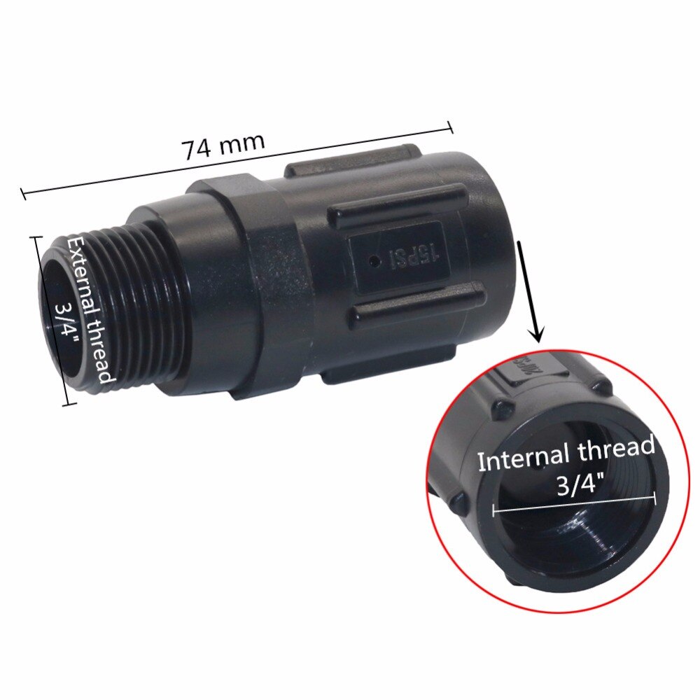 Garden Agriculture Irrigation 3/4" BSP Thread Water Pressure Regulating Valve 15/20/25/30/45PSI Water Pressure Reducing Valve
