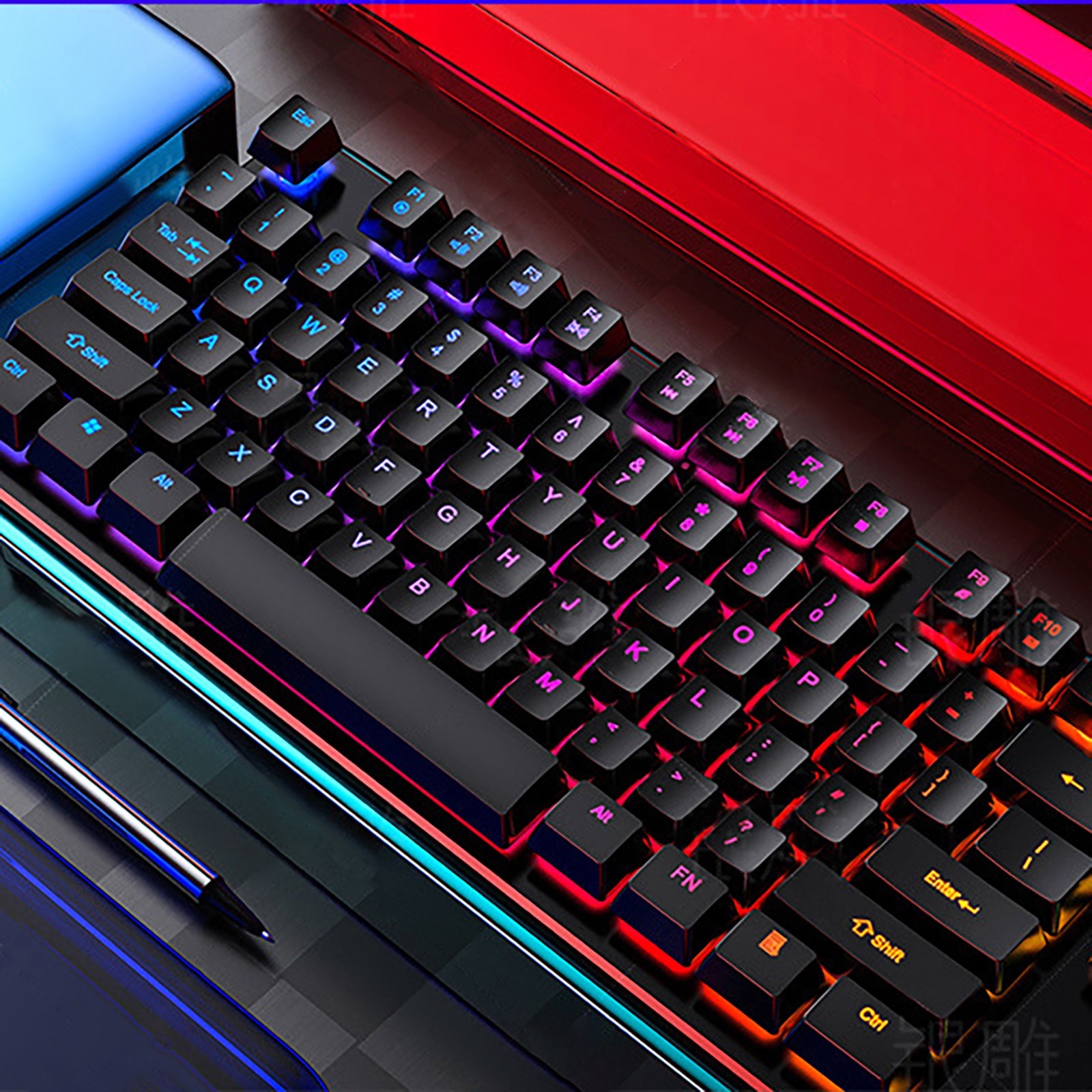 Mechanical feel gaming keyboard Wired backlit LED backlit USB gaming keyboard mechanical gaming keyboard#30