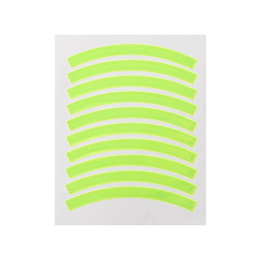 10 sztuk wioślarz odblaskowe naklejki wodoodporna opona aplikacja taśma bezpieczeństwa jasne paski koło rowerowe dla dzieci wioślarz równoważny: żółty