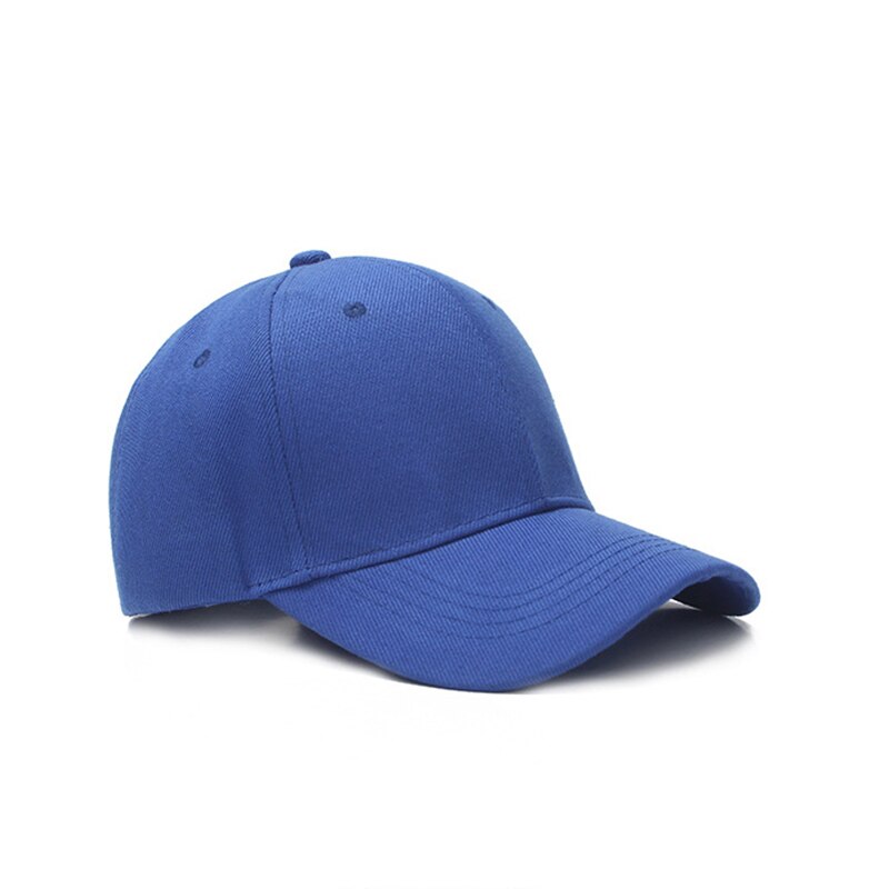 Effen Kleur Baseball Cap Vrouwen Zonneklep Caps Zomer Outdoor Verstelbare Katoen Snapback Hoeden Mannen Dad Hoed: blue