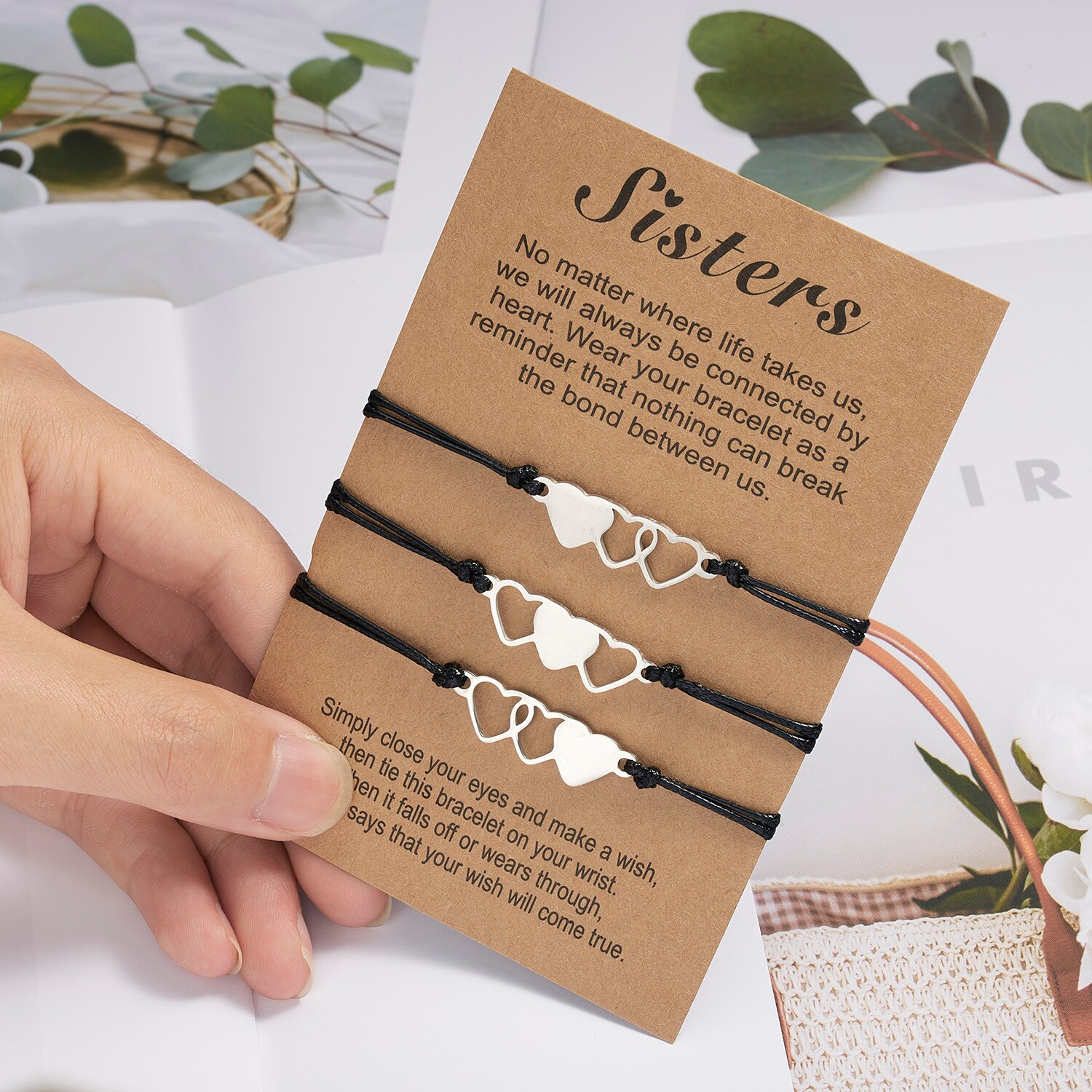 2 Stks/set Bedelarmband Voor Vriendschap Familie Stellen Rvs Liefde Hart Vlinder Lucky Handgemaakte Moederdag Armband