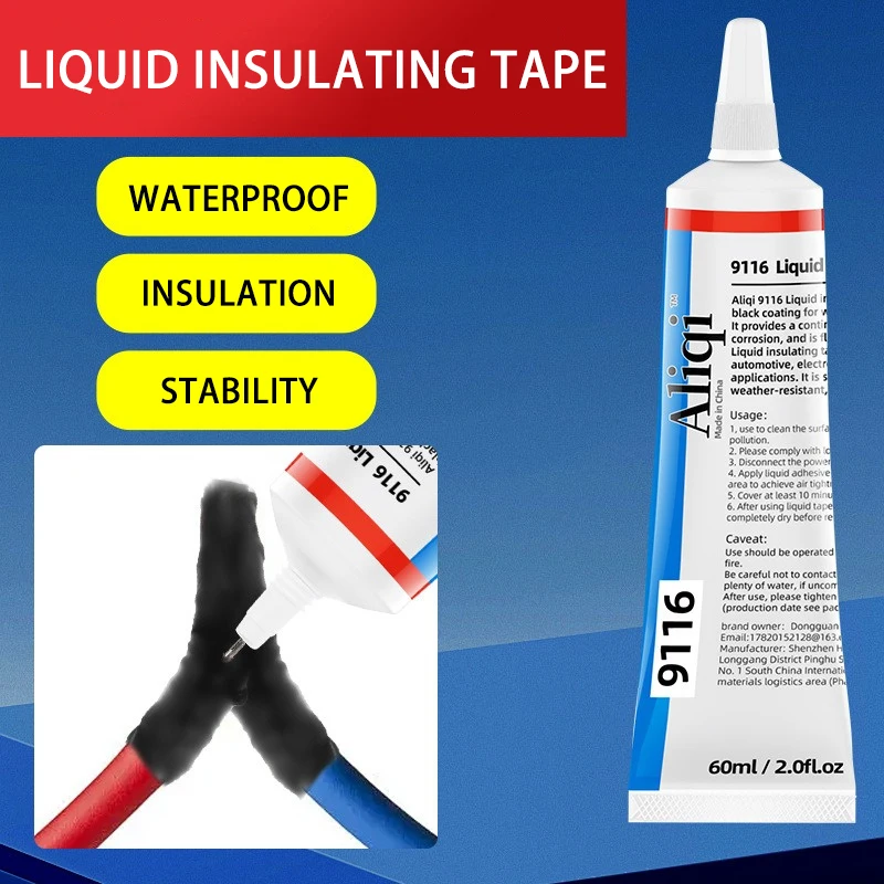15/60ml Liquid Insulating Electrical Tape Waterproof High-Temperature Resistant Insulating Tape Electrical Wire Cable Coat Glue