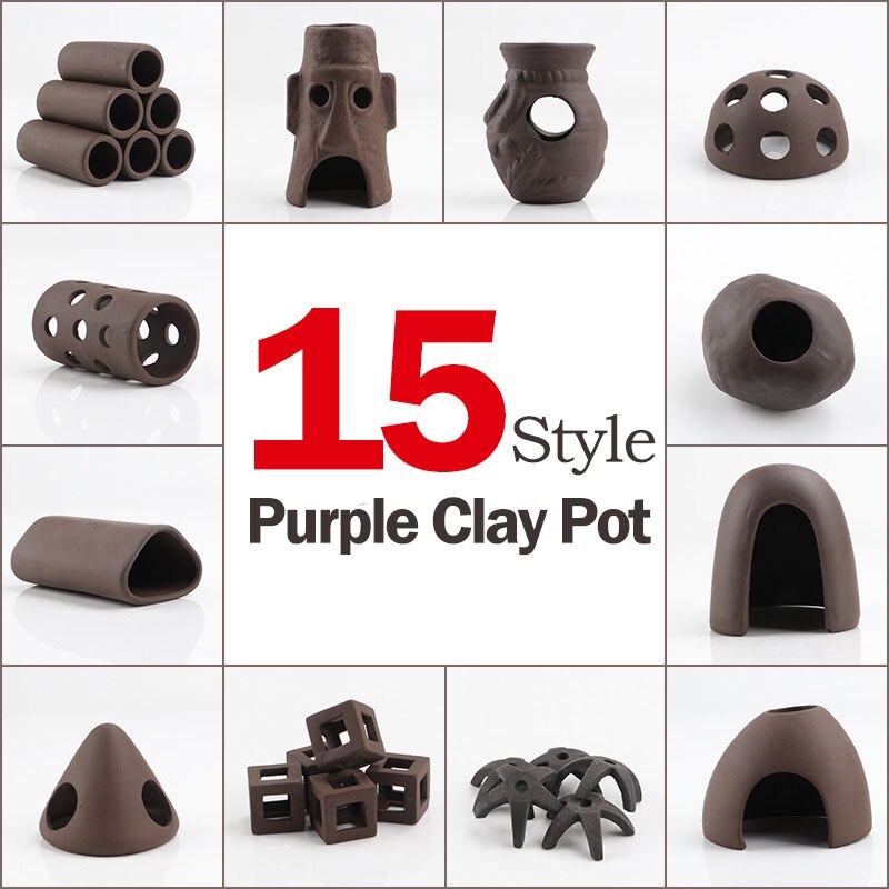 1PC Fish Tank Decor Ideas Micro Landscape Decor Fish Hiding Cave Shrimp Dodge House Resin Ornament Aquarium Landscaping