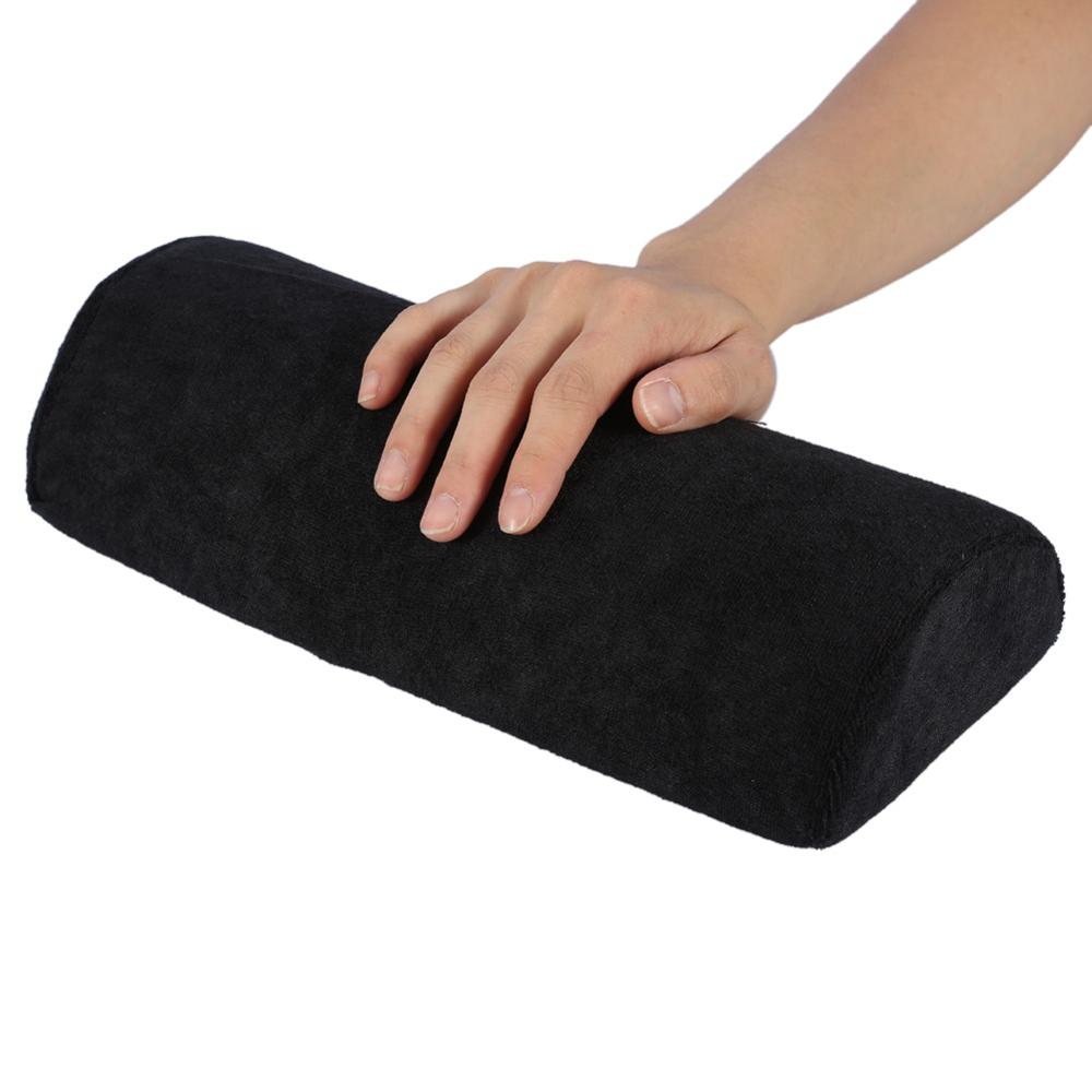 10 Colors Soft Hand Rests Washable Hand Cushion Sponge Pillow Arm Rests Small Manicure Hand Pillow Cushion Nail Art Accessories: Black