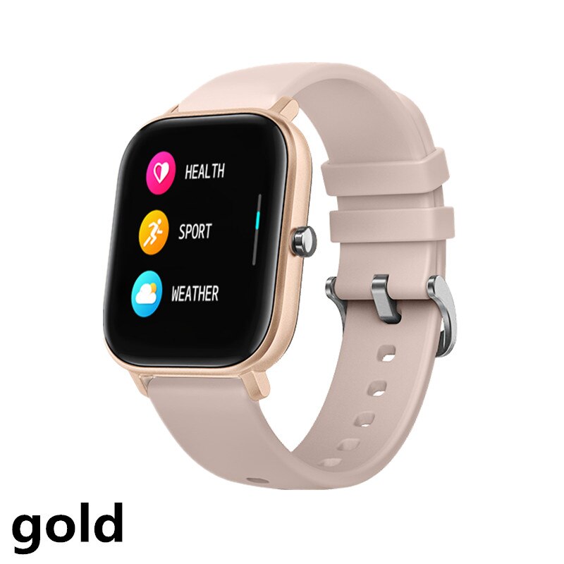 AMYNIKEER smart bracelet P8 smart watch heart rate monitoring bracelet fitness bracelet sleep blood pressure blood oxygen PK B58: gold