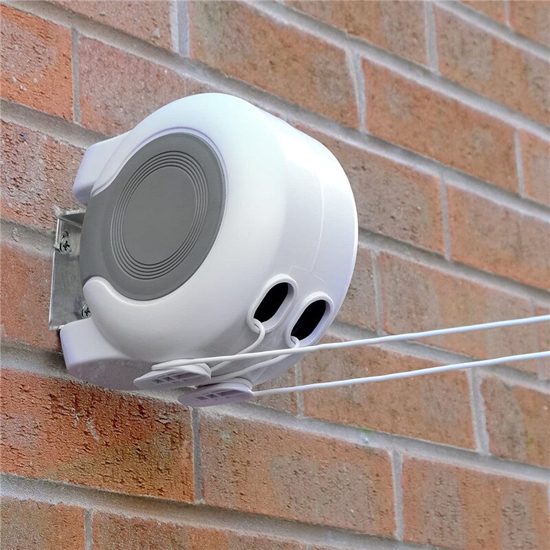 15m Retractable Clothesline Home Washing Line Outdoor Laundry Line For Drying Clothes Retract Balcony Wall Mount Clothesline
