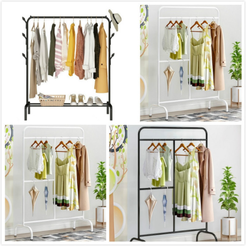 Single Pole Simple Coat/Hat Hanger Rack European Iron Balcony Air/Sun Rack Indoor/Outdoor Clothing Drying Racks
