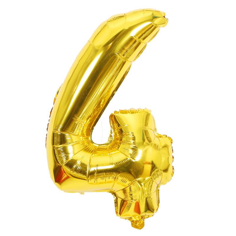 1Pc The 40inch Gold Number Foil Balloon Digit Helium Ballons Birthday Party Wedding Decor Air Baloon Event Party Supplies