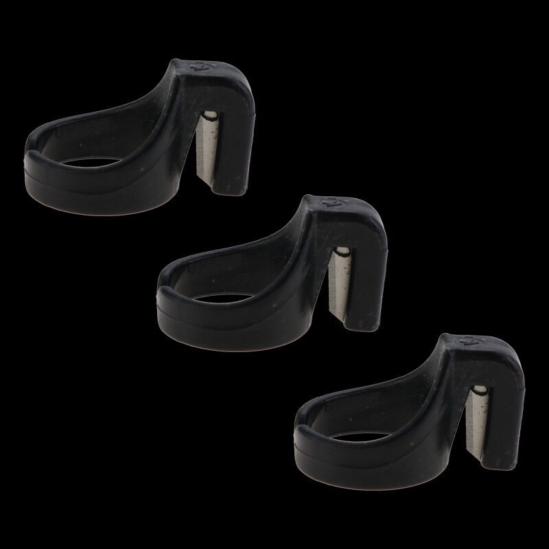 Dedal de plástico para máquina de coser, cortador de hilo, hoja de dedo, aguja, accesorio para máquina de coser doméstica, 3 unids/set por juego: Black 3PCS