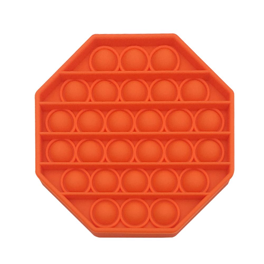 Push Pop Bubble Fidget Sensory Toy Autism Special Needs Stress Reliever Round Fidget Toy Soft Squeeze Toy: Dark Gray