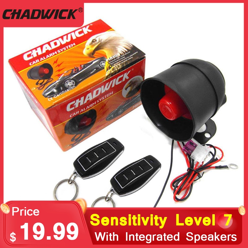 Chadwick 810-8208 7 Gevoeligheid Niveaus 2 Pcs Afstandsbediening Alarmsysteem Auto Moto Alarm Apparaat Motorfiets Trilalarm