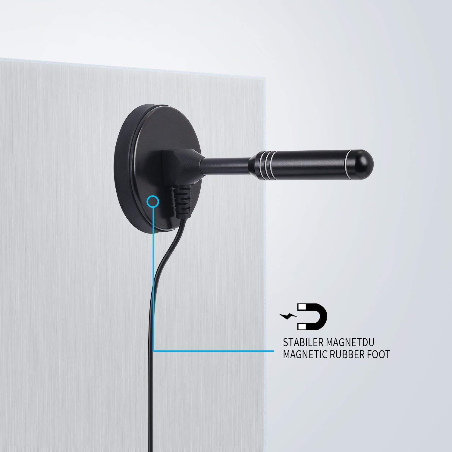 Dta 240 high gain digital tv antenne - bærbar indendørs/udendørs digital antenne til usb tv tuner / atsc tv / dab radio -