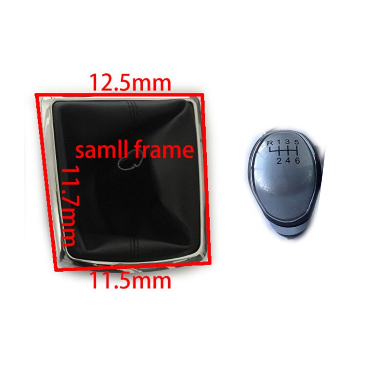5/6 Speed Car Shift Gear Knob Lever Gaitor Boot Cover For Ford Focus 2 MK2 FL MK3 MK4 MK7 KUGA GALAXY FIESTA TRANSIT: silver 6 small frame