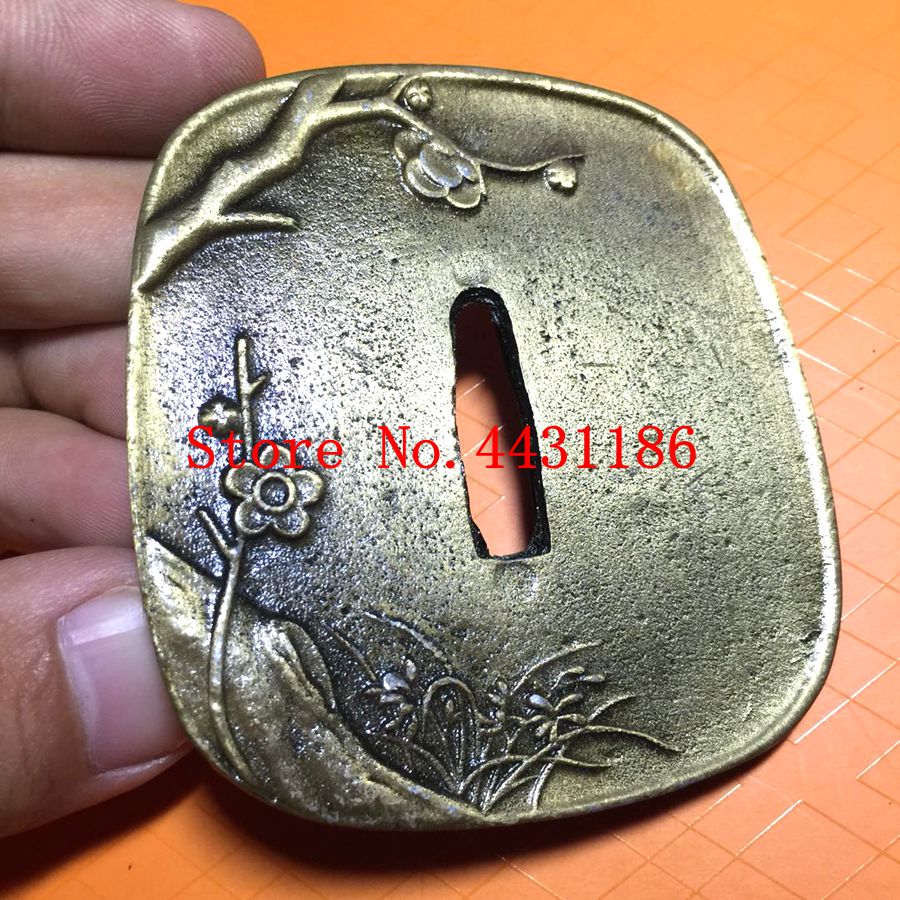 High Quallty Alloy Bamboo Guard Tsuba Fitting For Japanese Saber Sword Samurai Katana Knife DIY Accessory Good