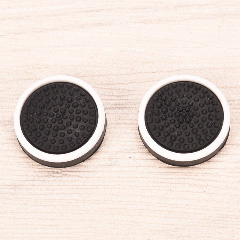 2Pcs Siliconen Analoge Caps Joystick Duimen-Sticks Knop Cap Voor Controller Switch Accessoires: WHITE