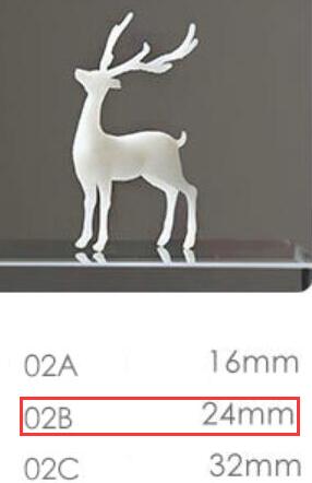 3D Mini Deer Stuff Miniature Craft Elk Resin Charms Jewelry DIY Epoxy Resin Pendant Fillings: 2B