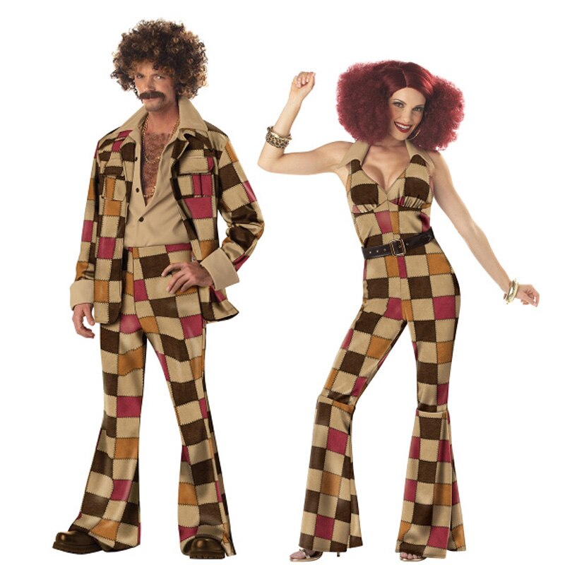 Mannen 60S 70S Retro Hippie Kostuum Vintage 1960 1970 Go Go Girl Disco Kostuums Mannen 'S Disco Kostuum
