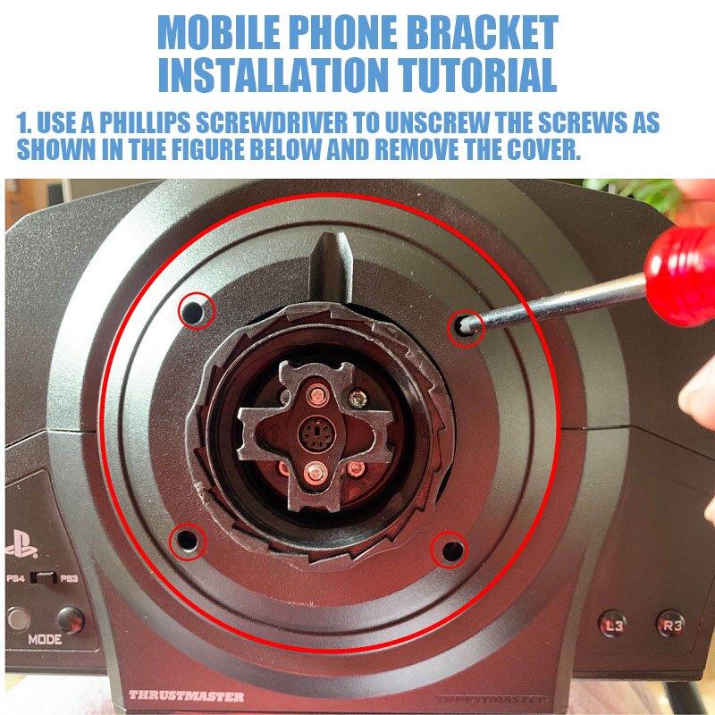 SIMAGIC Racing Dashboard Mobile Phone Holder T300RS Game Bracket Black Anti-Slip Soporte Cellphone Support