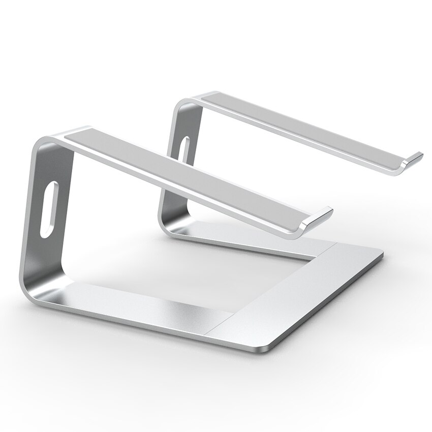 Laptop Stand Aluminium Houder Voor Laptop Notebook Pc Computer Ergonomische Beugel Metalen Standaard Notebook Houder Cooling Monitor Stand: Zilver