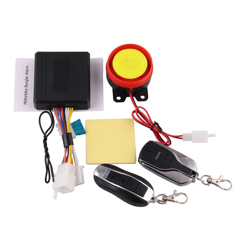 Motorcycle Motorbike Anti-Theft Security Alarm Warning System Remote Control Set device Parts