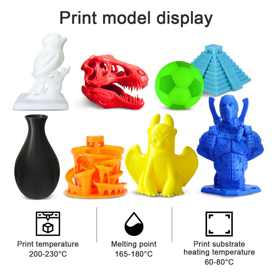 Enotepad PLA Filament 1.75MM 1kg/2.2lbs Eco-friendly For 3D Printer low shrinkage With Fast Creation