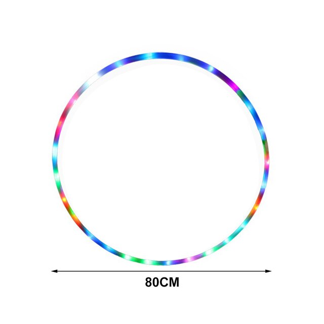 Cerceau de sport en vrac, 90CM, 7 couleurs, éclairage LED clignotant, anneau de musculation, yoga: Bleu
