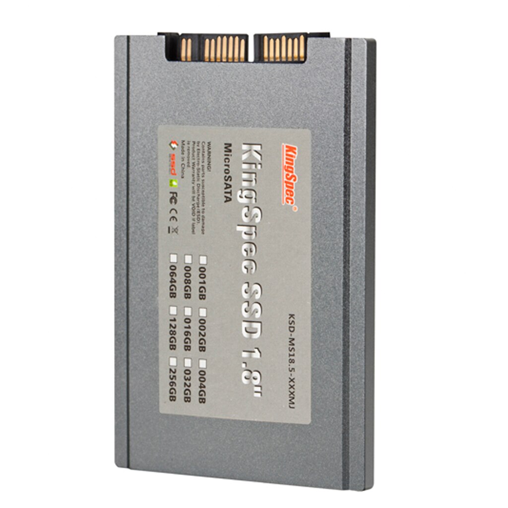 Kingspec 1.8 pouces micro-sata 16 go lecteur à semi-conducteurs KingSpec KSD-MS18.5-016MJ 1.8 pouces micro-sata 16 go disque SSD MLC