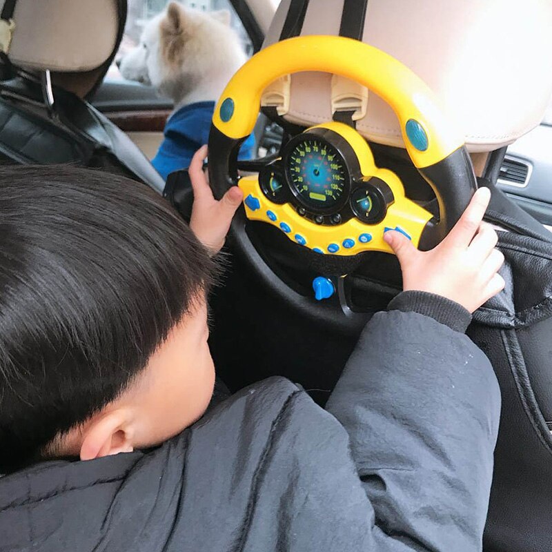 Copilot Simulated Steering Wheel Toy Children'S Educational Sounding Toy Small Steering Wheel