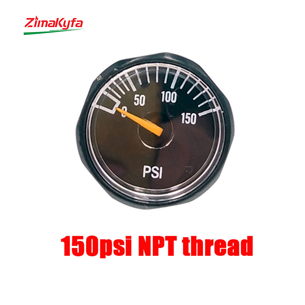 Manómetro de manómetro mini micromanómetro de aire comprimido HPA con perfil pequeño 1/8BSPP(G1/8),1/8NPT: Verde hierba