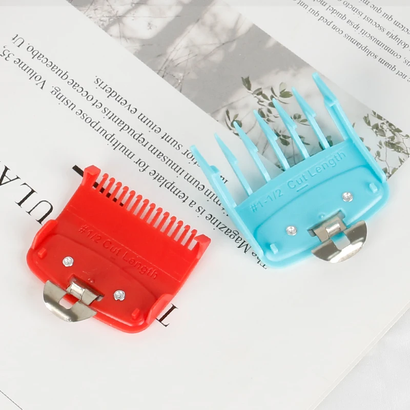 2 unids/lote peine guía para cortadora de pelo peines de límite de corte protectores estándar piezas de fijación accesorios para cortapelos eléctricos 1,5mm + 4,5mm