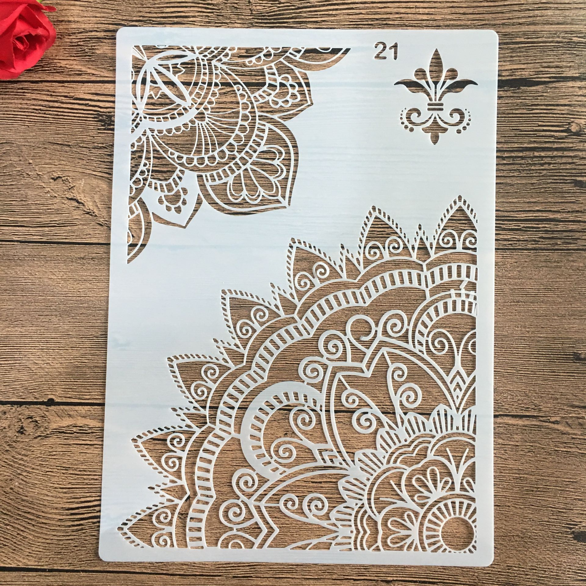 A4 29 * 21cm Round Mandala DIY Stencils Wall Paint... – Grandado