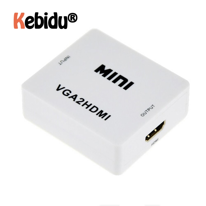Draagbare Mini VGA Naar HDMI Converter Met Audio VGA2HDMI 1080P Adapter Connector Voor Projector PC Laptop