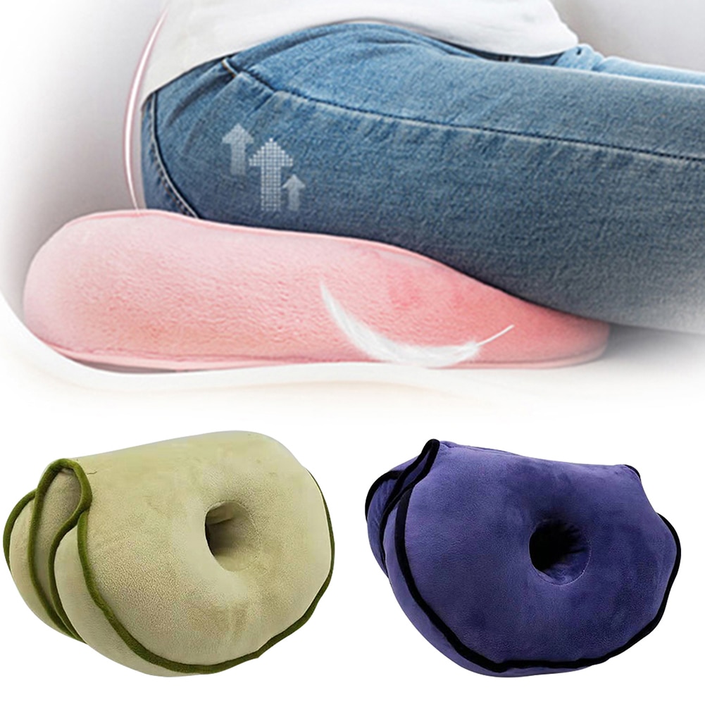 Dual Comfort Orthopedic Cushion Pelvis Pillow Lift Hips Up Seat Cushion Multifunction, for Pressure Relief