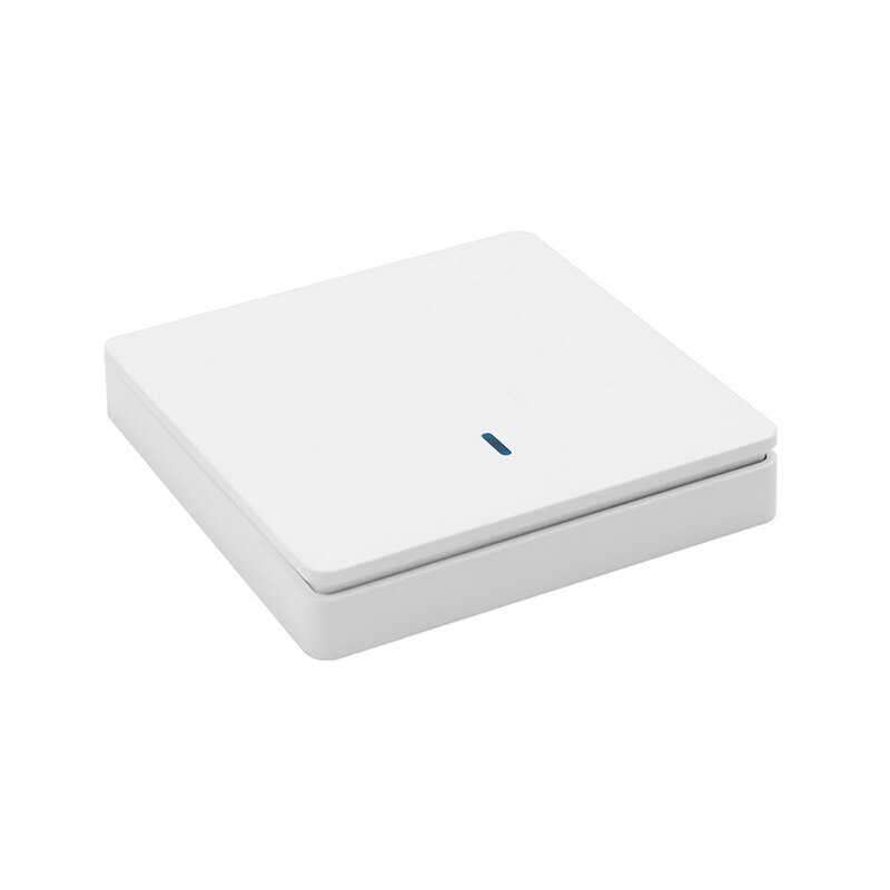 433 Mhz Ac 220V 110V 1CH Draadloze Rf Afstandsbediening Schakelaar Led Nachtlampje Schakelaars Drukknop 86 muur Panel Afstandsbediening Zender: White 1Button