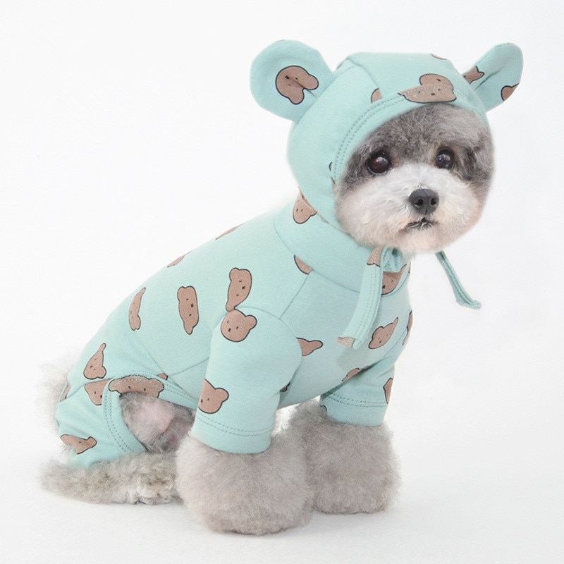 Combinaison en coton pour chien, Pyjama, vêtements de nuit, automne hiver, salopette, tenue pour chiot, petit chien, Yorkshire