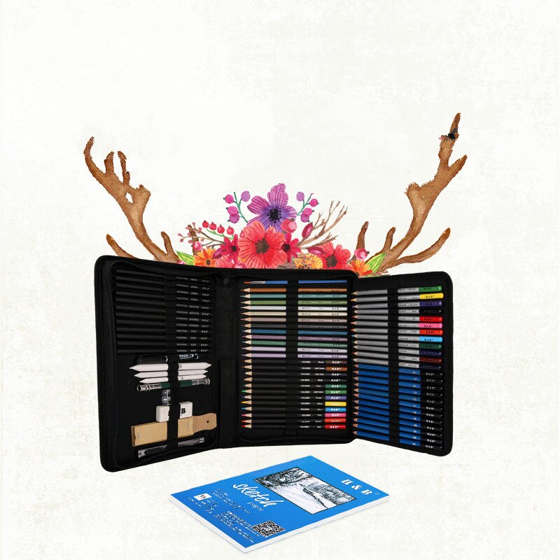 71-Piece Pencil Drawing Set/Sketch set pencil storage set/painting tool set /sketch drawing art supplies