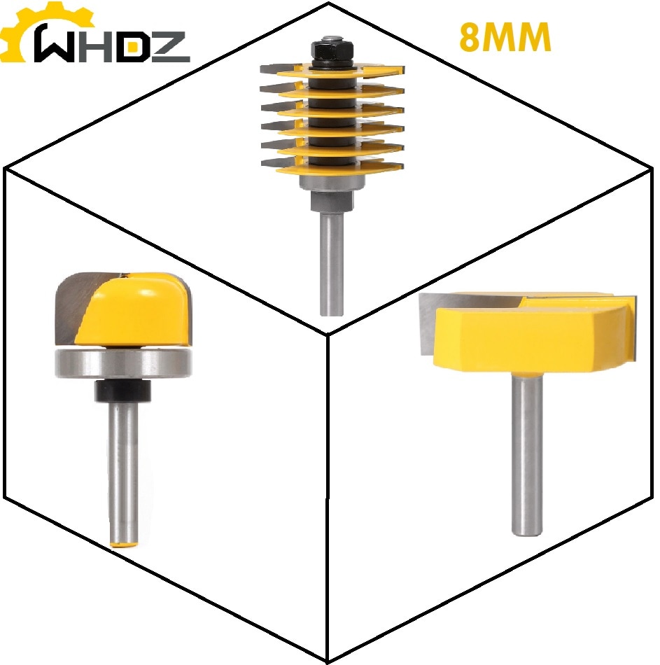 1pcs 8mm Handle Woodworking Tools Woodworking Milling Cutter Splicing Cutter Tenon Cutter Industrial Grade for Wood Tool