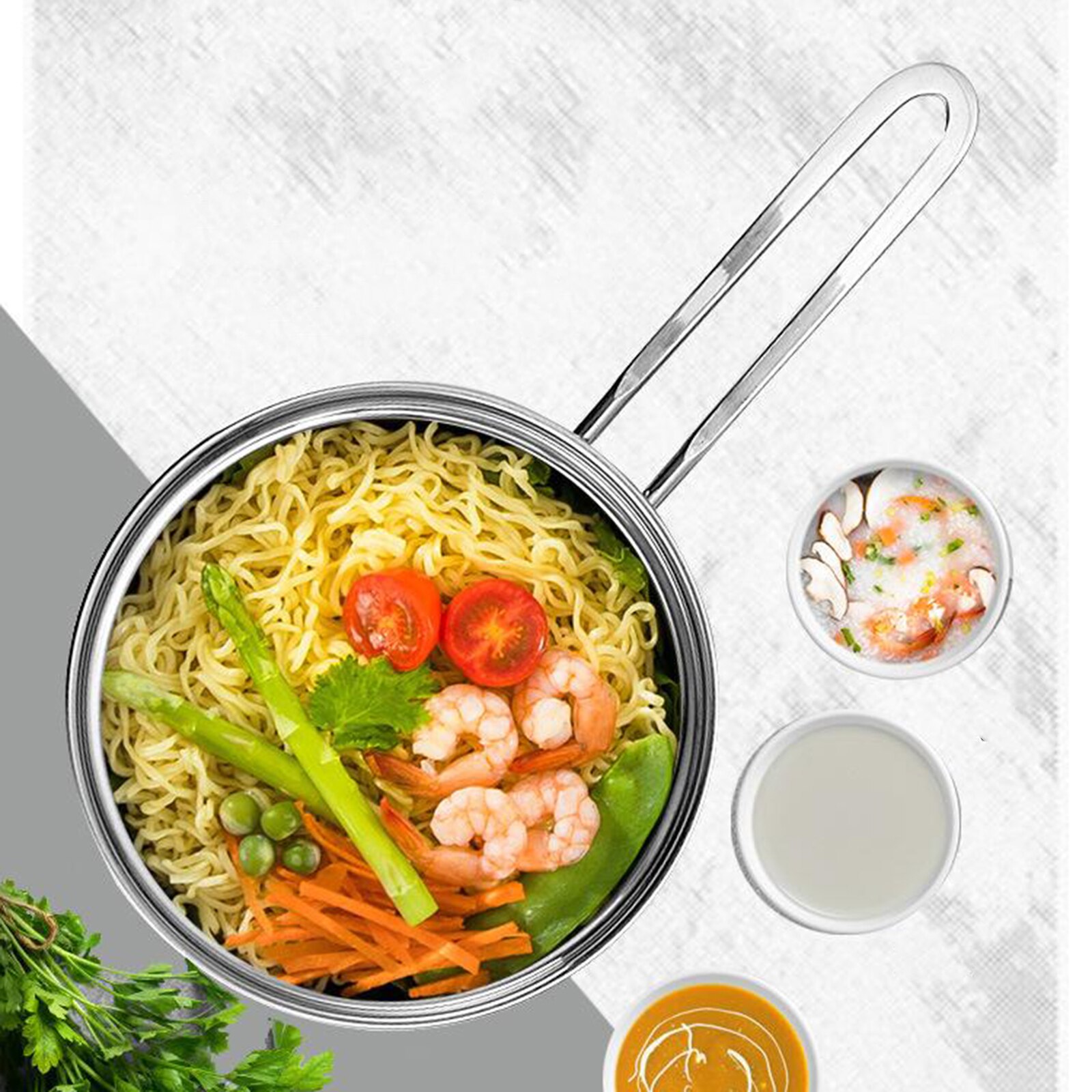 Milk Sauce Soup Pan Stock Pot Stockpot w/ Lid Non Stick Picnic Cookware