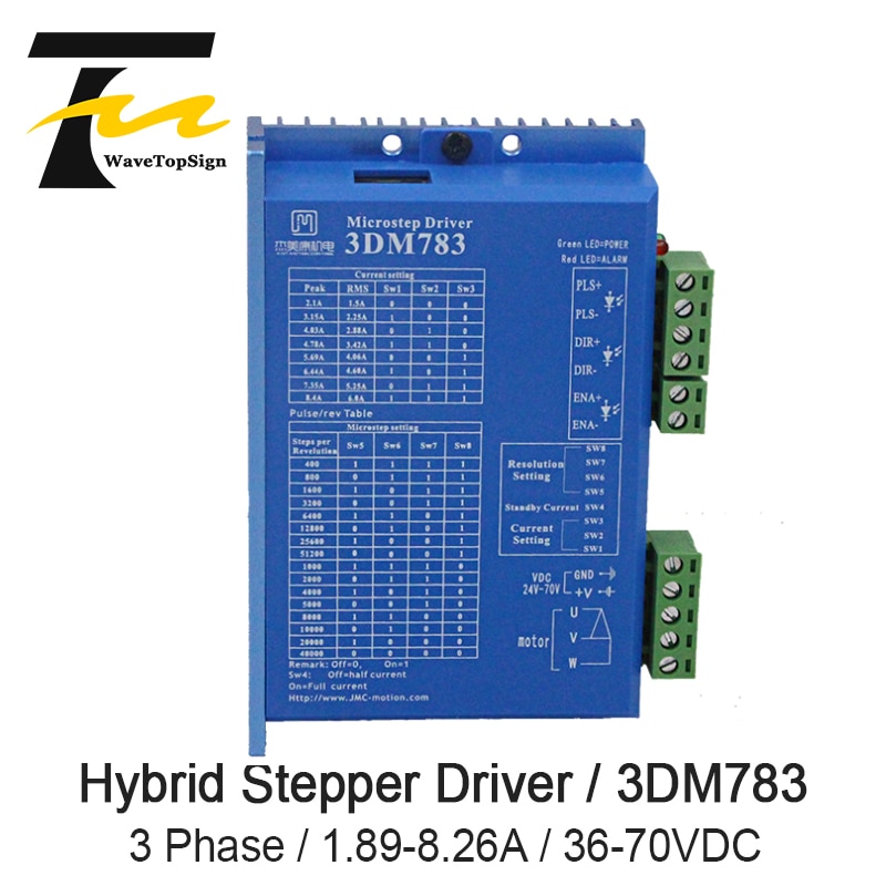 3- faset digital step-hybrid-driver 3 dm 783 1.89-8.26a med 57 86 motor  dc36v-70v