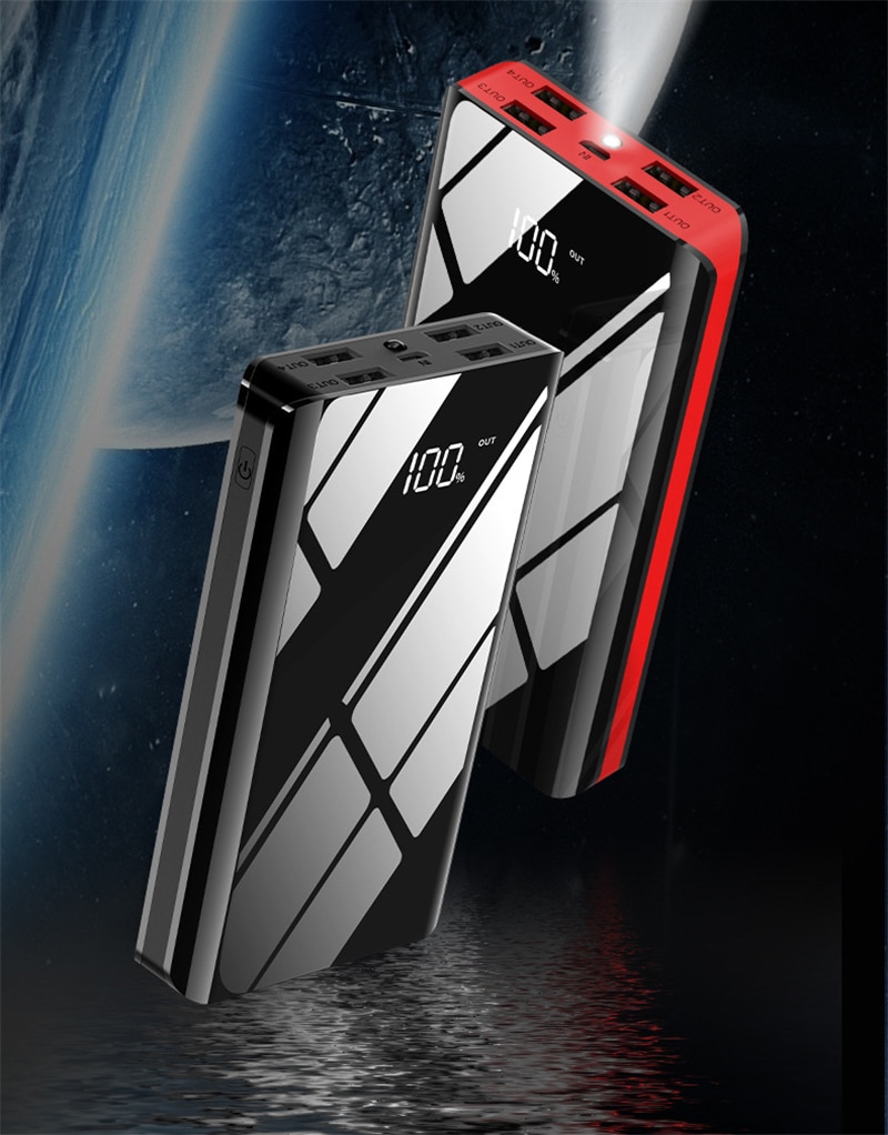 30000 mah powerbank externe batterij 4 usb snellaad powerbank draagbare oplader voor iphone 11 pro x samsung xiaomi powerbank