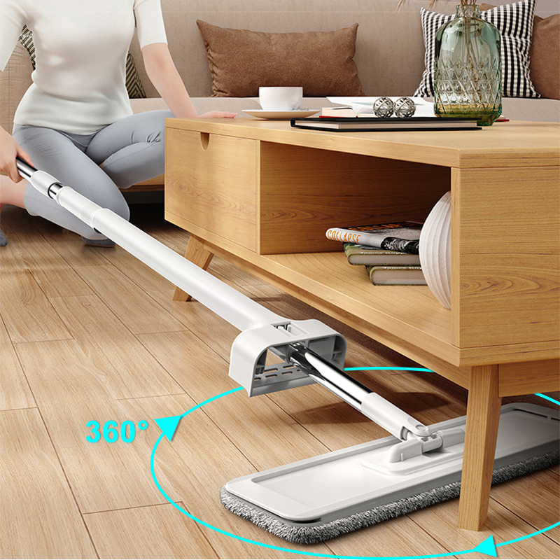 Squeeze Mop Free Hand Washing Microfiber Floor Mops 360 Degree Rotating Head Bathroom Kitchen Cleaner Household Cleaning Tools
