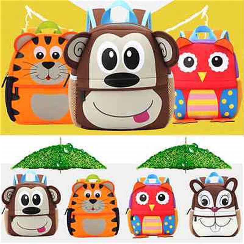 Cute 3D Cartoon Animal Kid Backpack Children Toddler Baby lovely Schoolbag Kindergarden Bag for Girls Boys Backpack