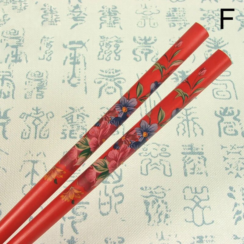 2 stk/sæt vintage håndlavede hårpinde maling japansk træ hårnåle hårspænde til kvinder naturlige kinesiske spisepinde i træ: F
