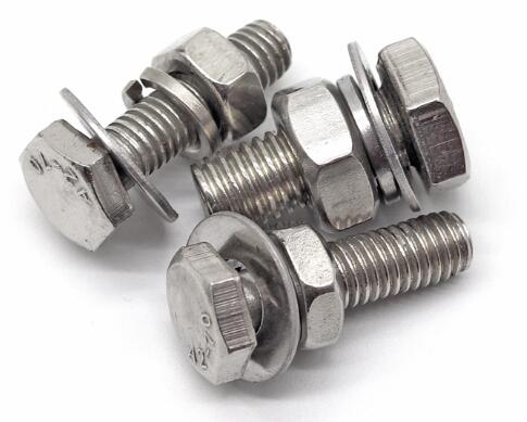 M6 M8M10 304 Stainless Steel Outer Hexagon Screw Nut Set Large Full Extended Full Thread Outer Hexagon Bolt