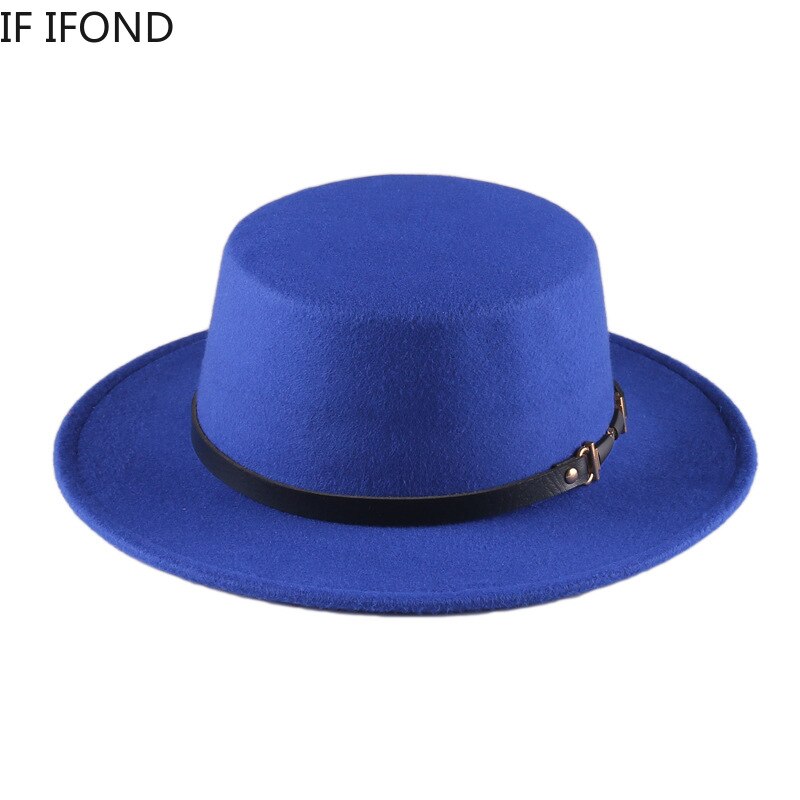 årgang avlet randen fedora lue vinter høst imitasjon ull kvinner jazz hatt runde bowler hattemaker