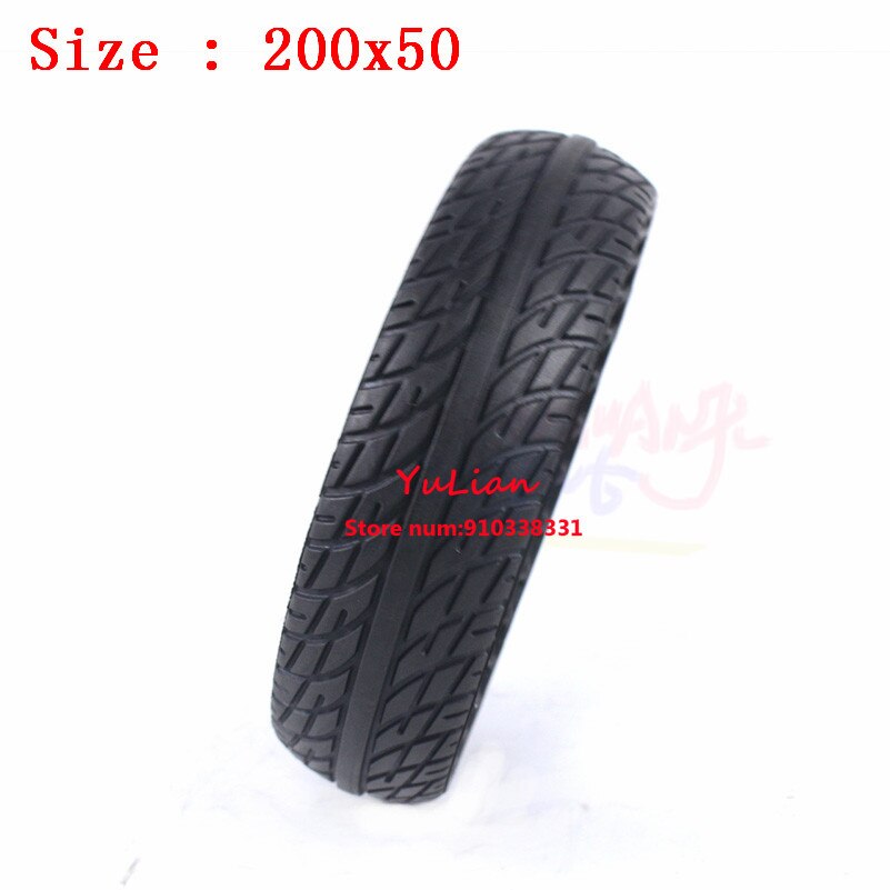 200x50 Tire Solid Tubeless Tiyre for Electric Scooter Balance Car 8-inch Explosion-proof Hollow Tire High Elasticity.