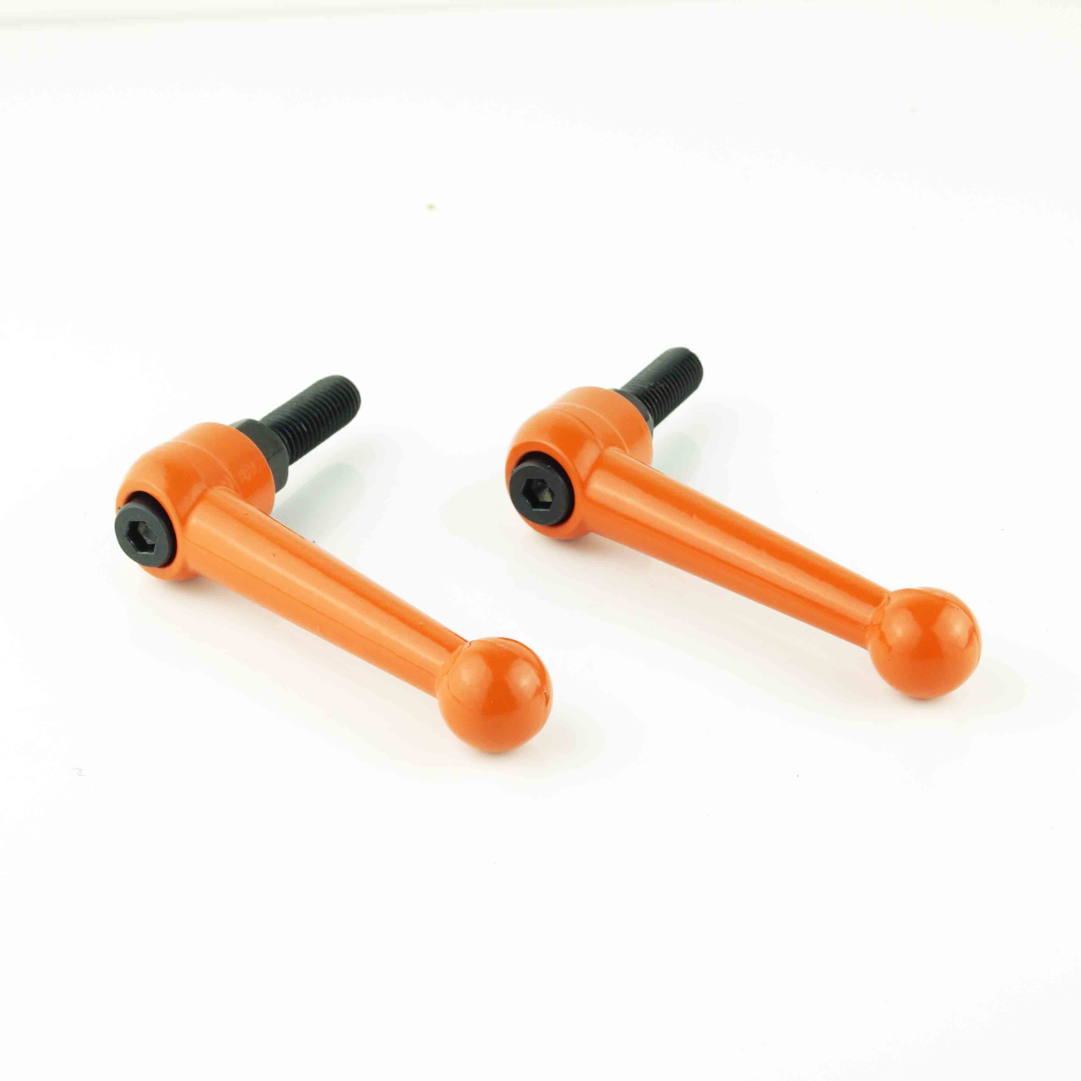 Brazo de palanca de tensión de sujeción, mango ajustable sólido de aleación de zinc naranja M10